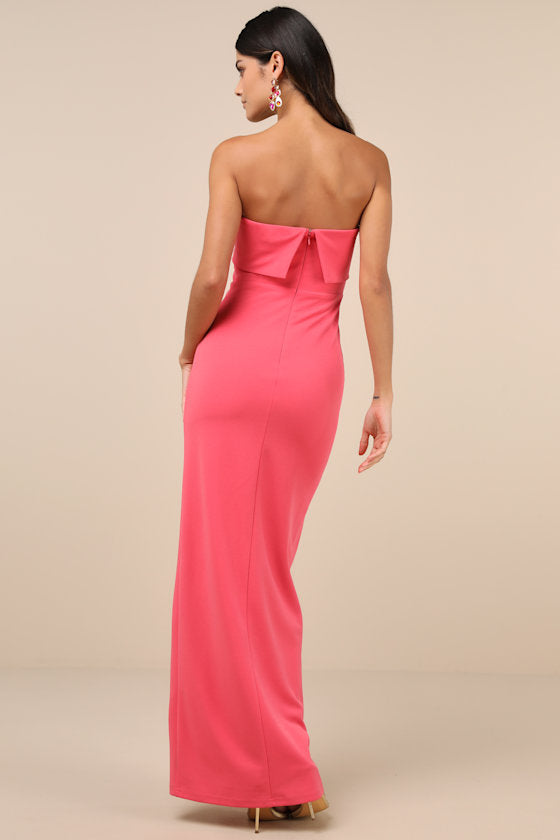 Classy Consideration Black Strapless Maxi Dress