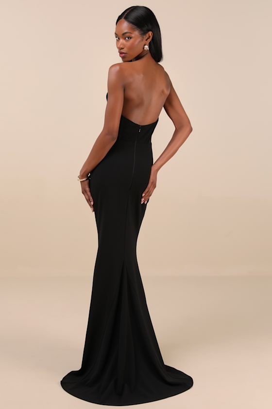 Laney Red Strapless Corset Maxi Dress