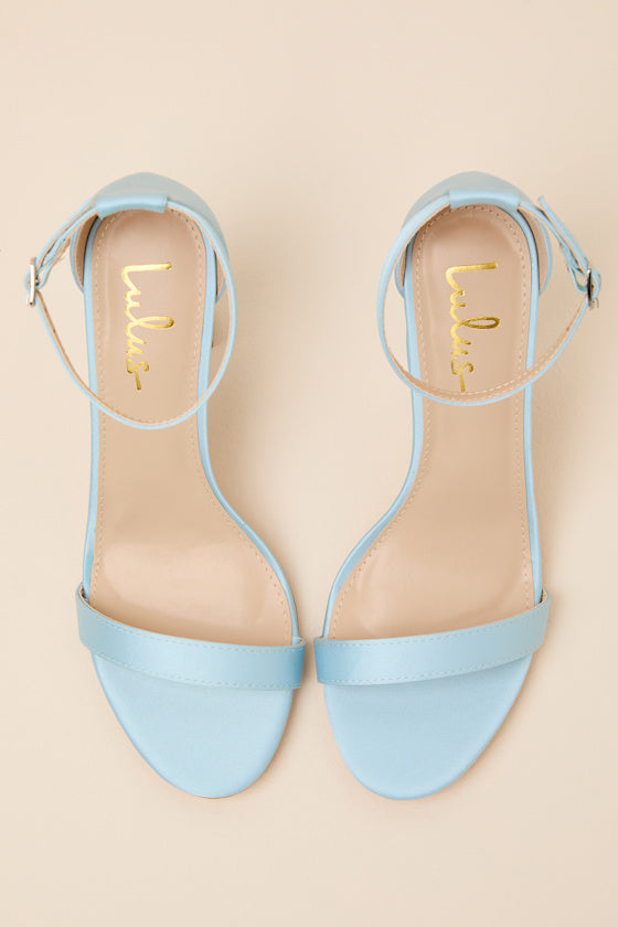 Taylor Ivory Satin Ankle Strap Heels