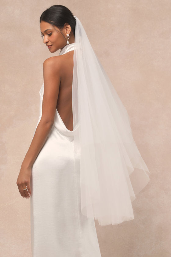 Forever Promise White Tulle Veil