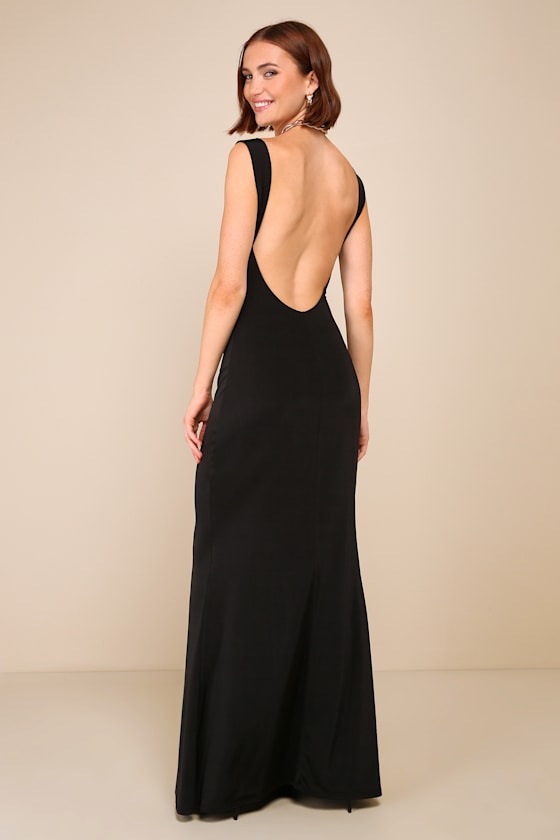 Inspiring Glamour Fuchsia Backless Column Maxi Dress