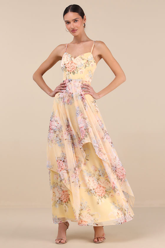 Breigh Blush Floral Sleeveless Maxi Dress