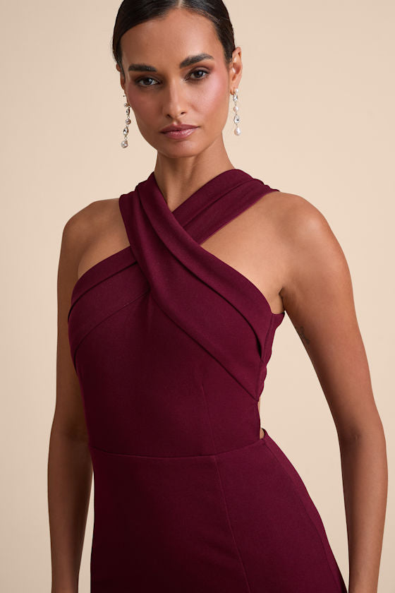 Head to Cocktail Hour Emerald Green Halter Neck Maxi Dress