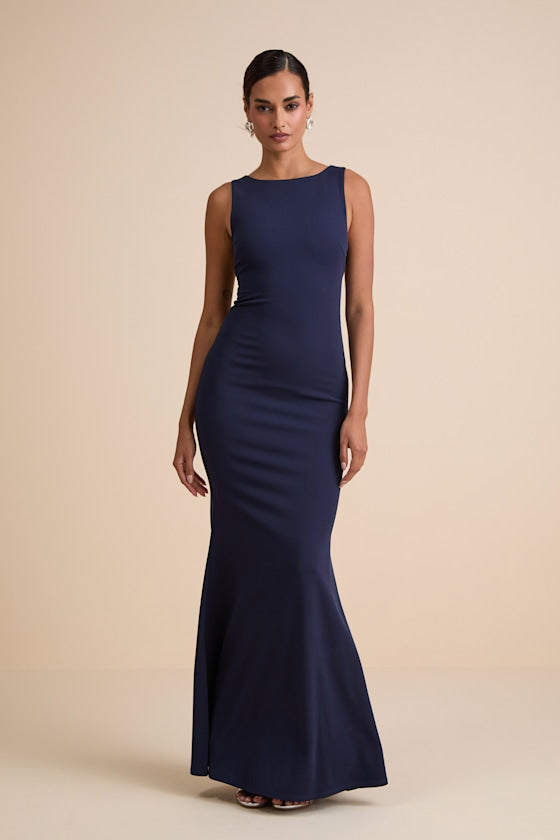 Love In Your Eyes Hunter Green Knotted Mermaid Maxi Dress