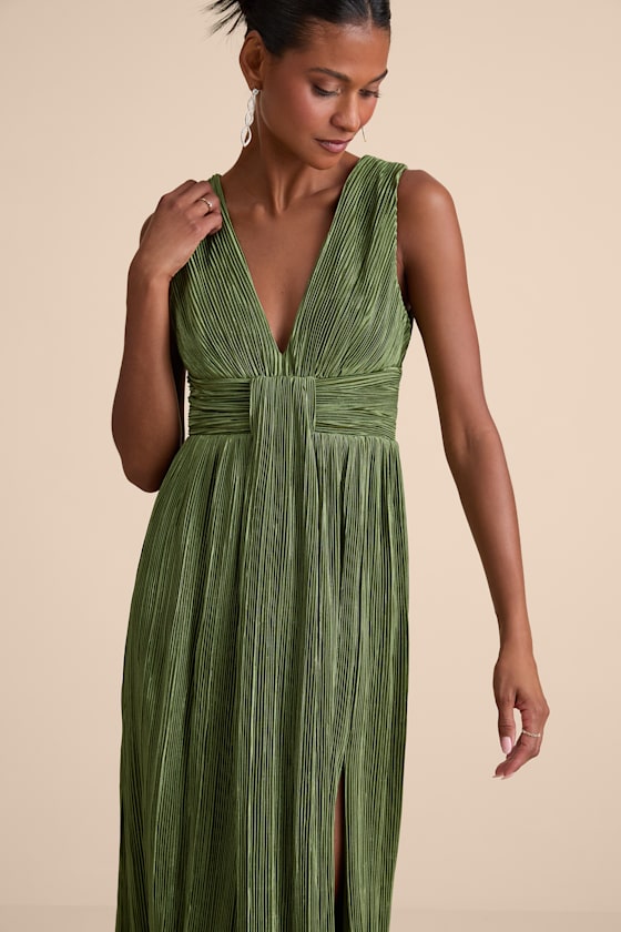 Melitta Light Blue Plisse Sash Maxi Dress