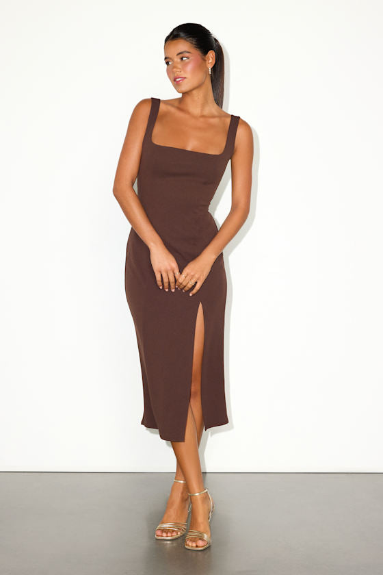 Davana Black Cutout Midi Dress
