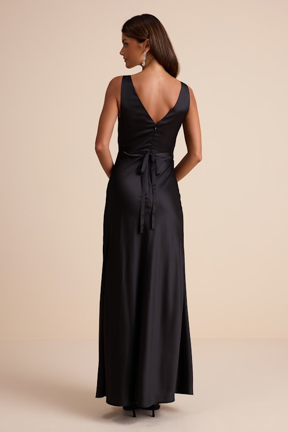 Toulouse Rusty Rose Satin Lace Maxi Dress
