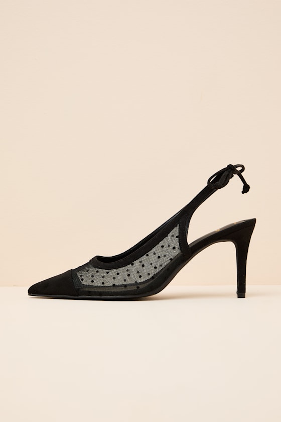 Lacey Leopard Suede Pointed-Toe Slingback Pumps