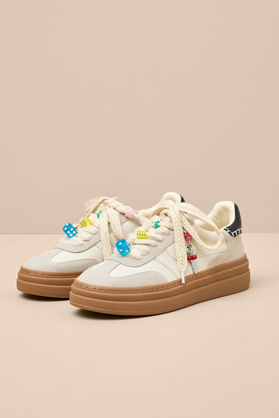 Dodge Charm Bone Multi Leather Sneakers