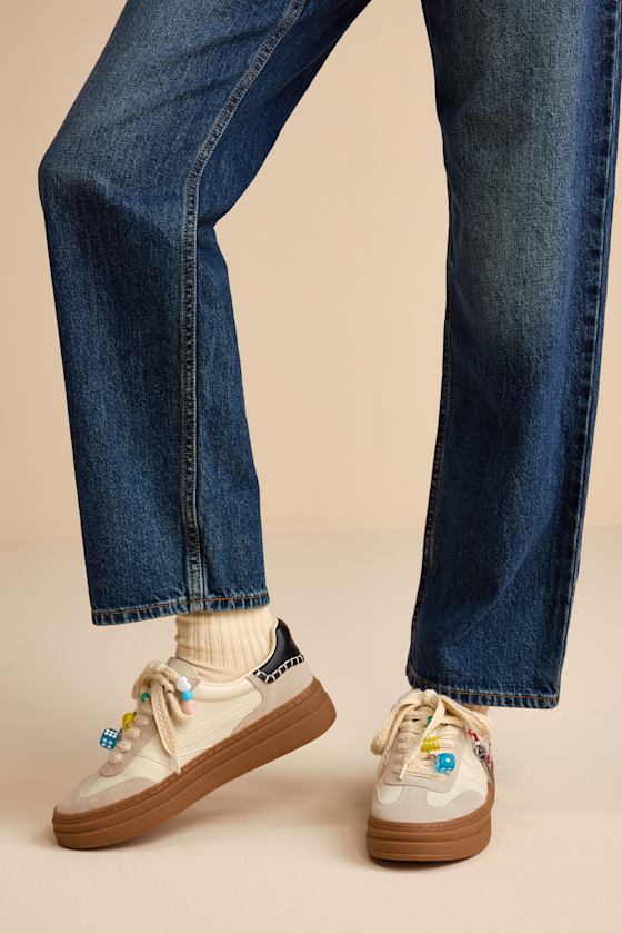 Dodge Charm Bone Multi Leather Sneakers