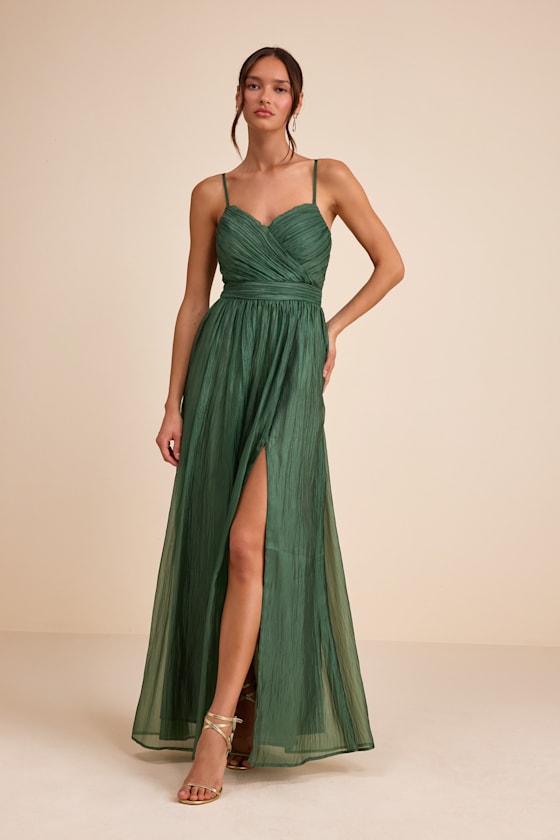 Rosalind Light Pink Organza Strapless Maxi Dress