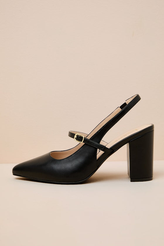 Mattera Bone Pointed-Toe Slingback Pumps