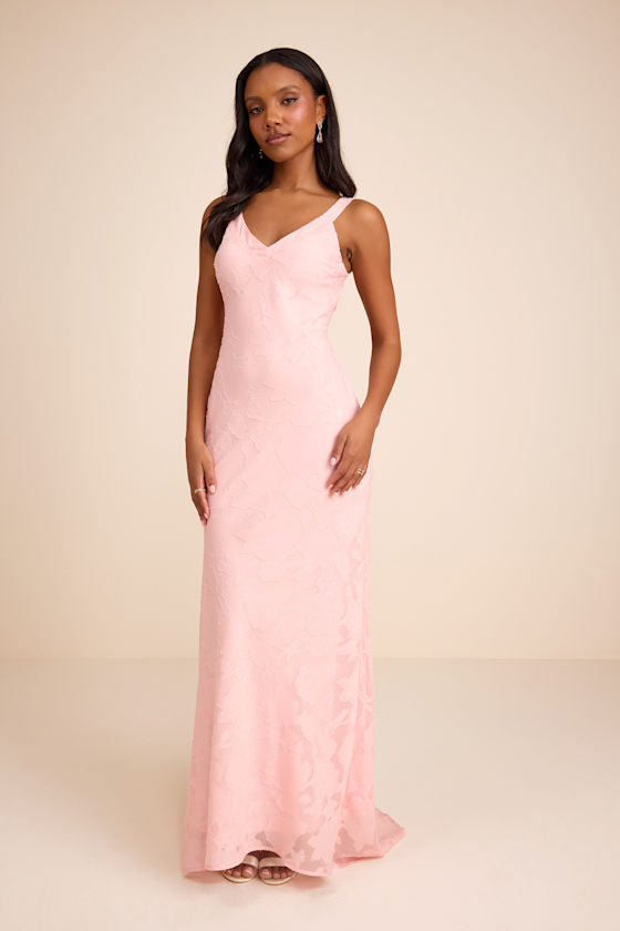 Perfectly Classy Dusty Sage Floral Burnout Backless Maxi Dress