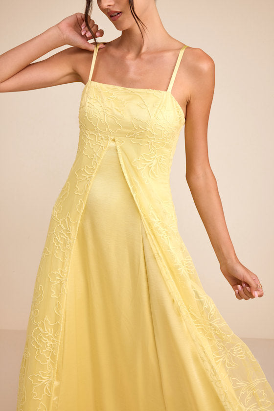 Mitzie Blush Pink Embroidered Maxi Dress