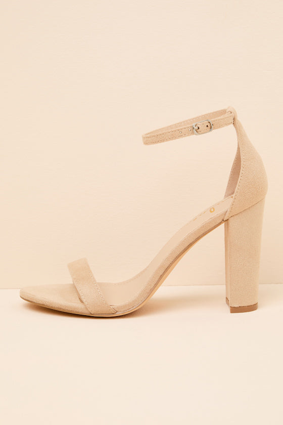 Taylor Ivory Satin Ankle Strap Heels