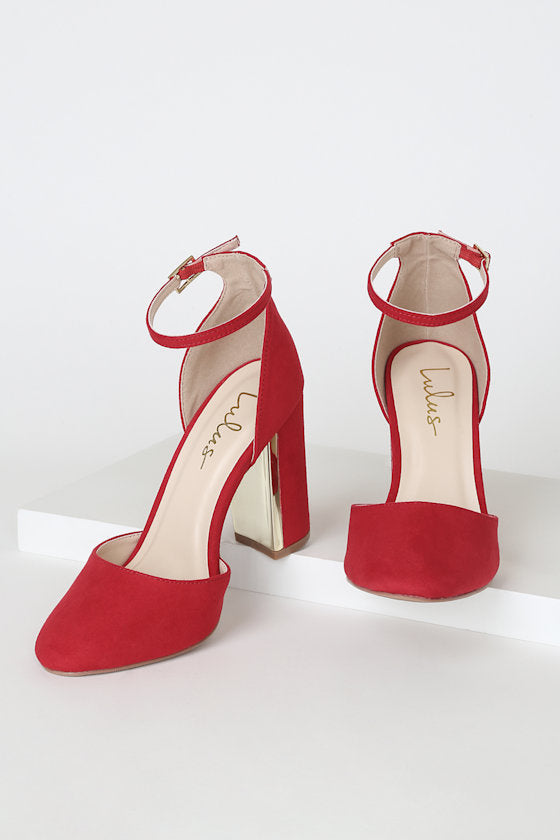 Laura Champagne Satin Ankle Strap Heels