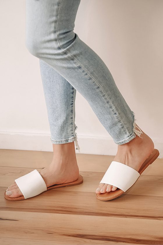 Addison Black Nubuck Slide Sandals