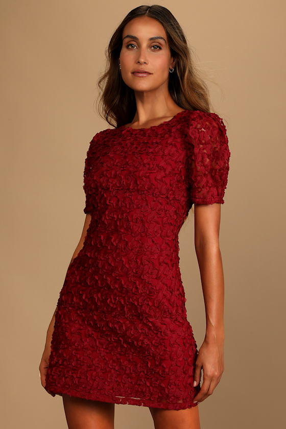 Always For You Black Puff Sleeve Mini Dress