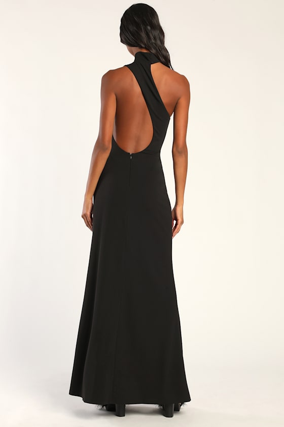 Keep It Interesting Hot Pink Asymmetrical Halter Maxi Dress